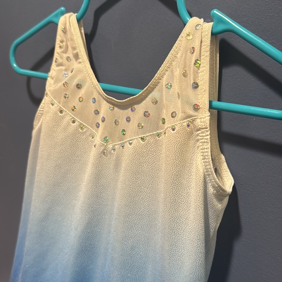Sparkling Blue and White Kids Costume leotard Tutu 5/6 - Picture 5 of 6